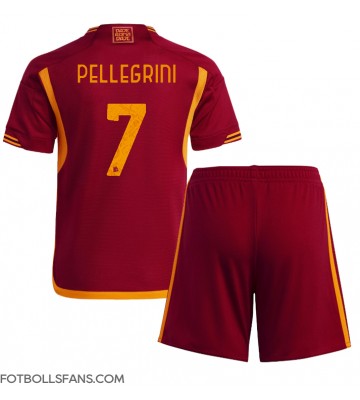 AS Roma Lorenzo Pellegrini #7 Replika Hemmatröja Barn 2023-24 Kortärmad (+ Korta byxor)